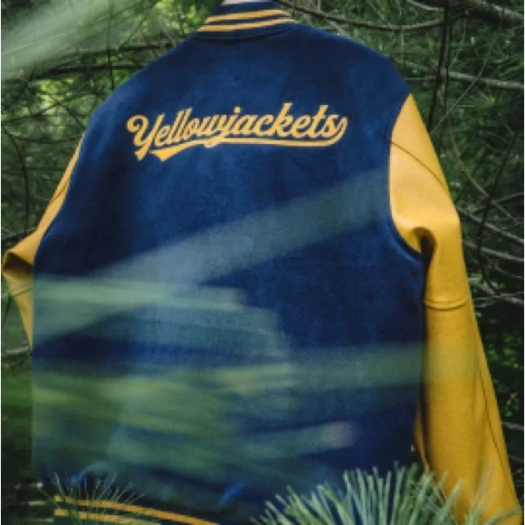 Yellowjackets Blue and Yellow Varsity Jacket - Picture 2 of 8